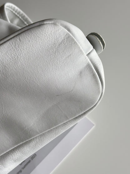 Stylish Coccinelle bag in soft white leather