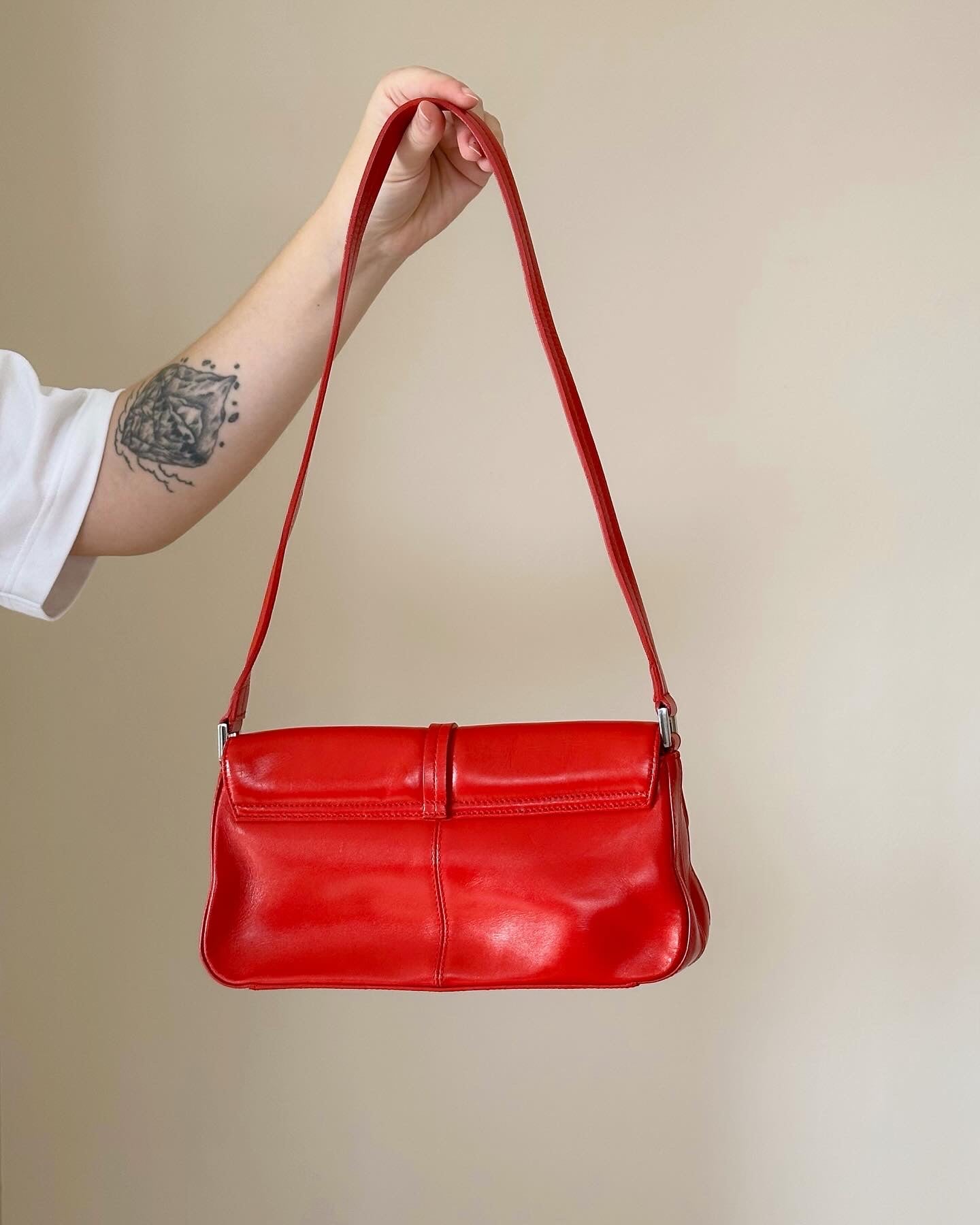 Beautiful vintage leather red bag ❤️