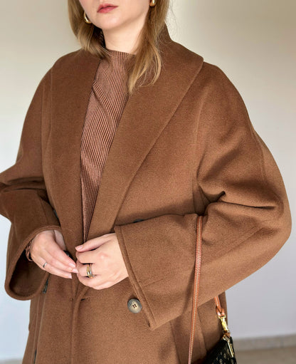 Elegant vintage wool-cashmere coat