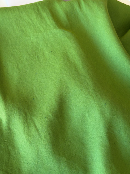 Vibrant green halter-neck linen dress