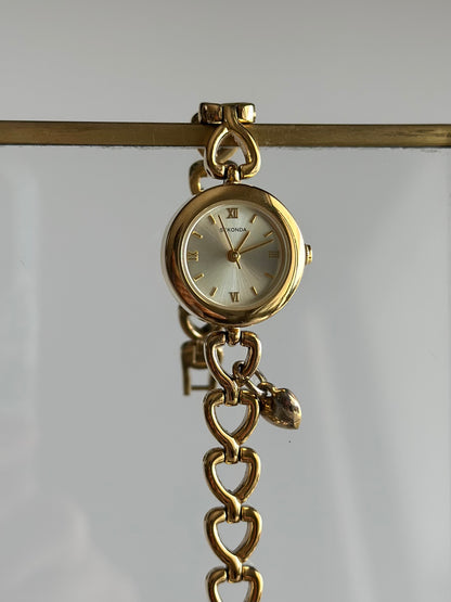 Romantic vintage Sekonda watch with heart-shaped links
