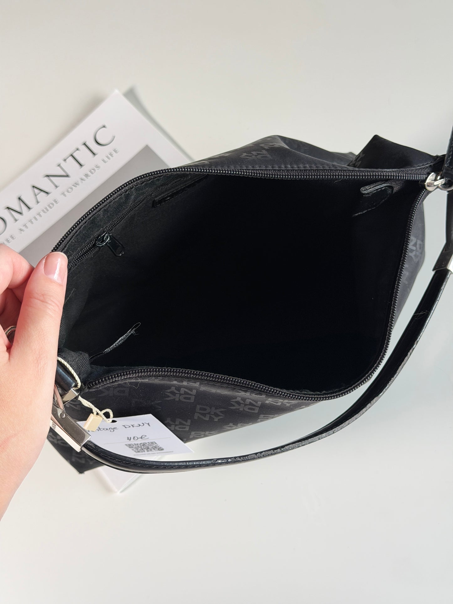 Classic vintage DKNY black shoulder bag