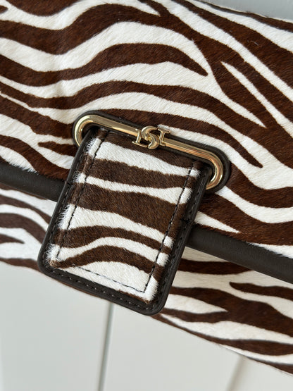 Striking Dune London shoulder zebra bag