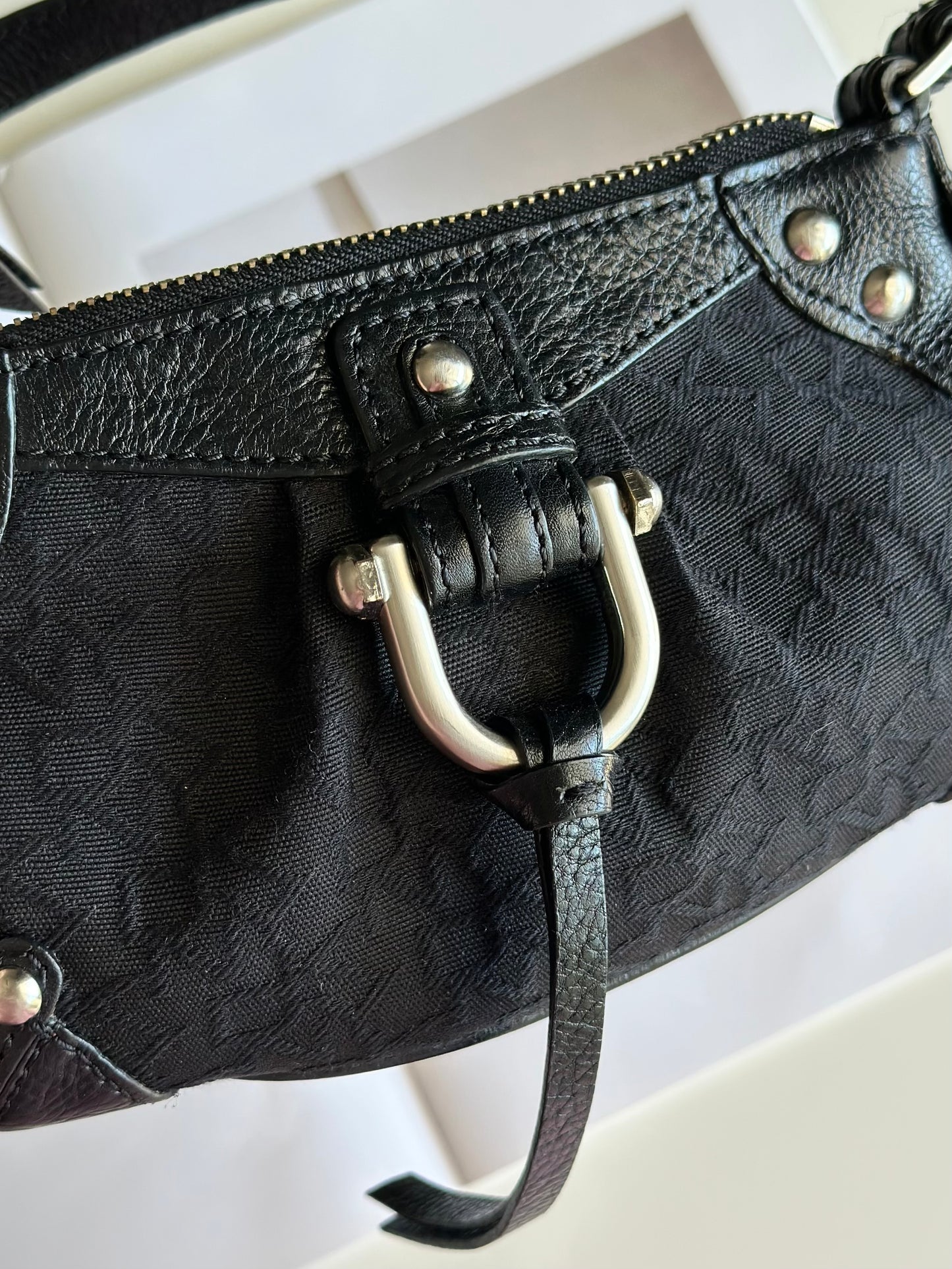 Vintage DKNY statement mini black bag