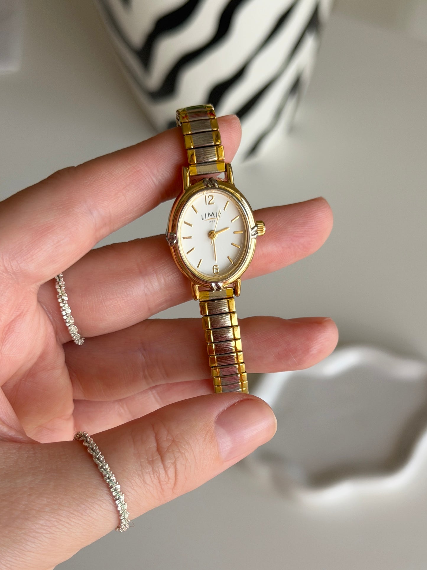 Lovely two-tone Limit watch with engraving on the case back