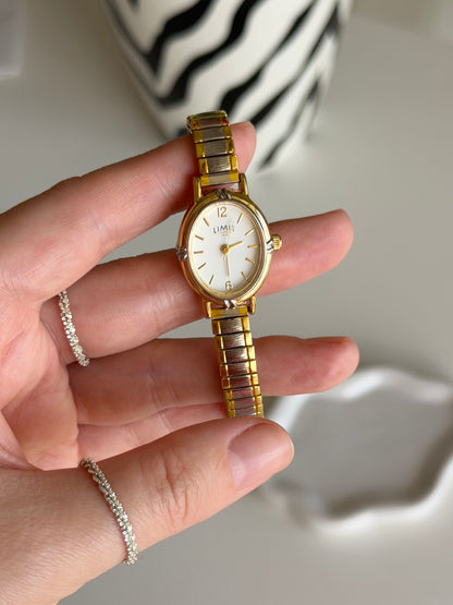 Lovely two-tone Limit watch with engraving on the case back