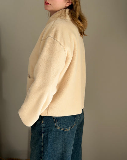 Charming cream faux fur jacket from ICHI
