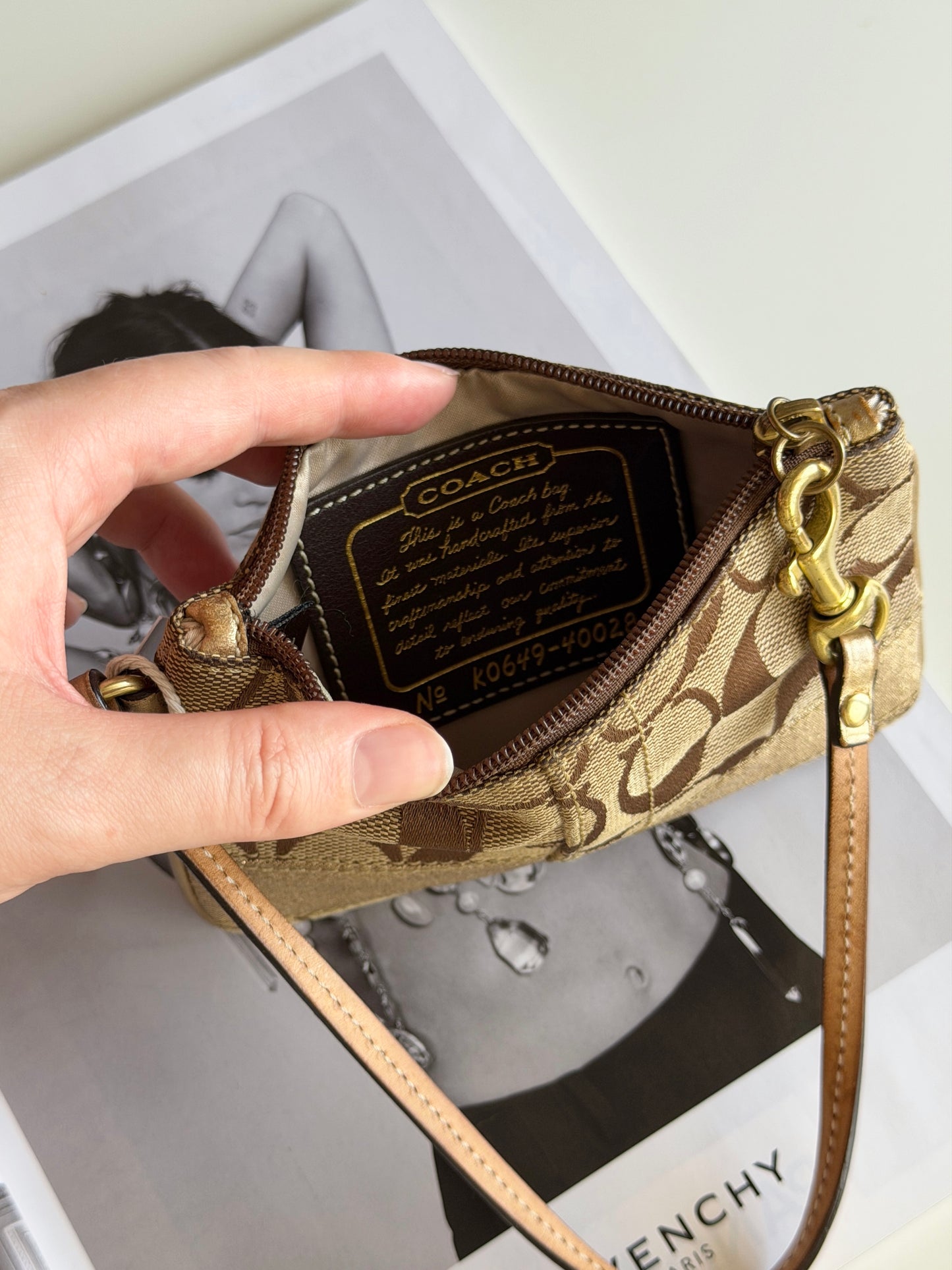 Vintage Coach mini wristlet
