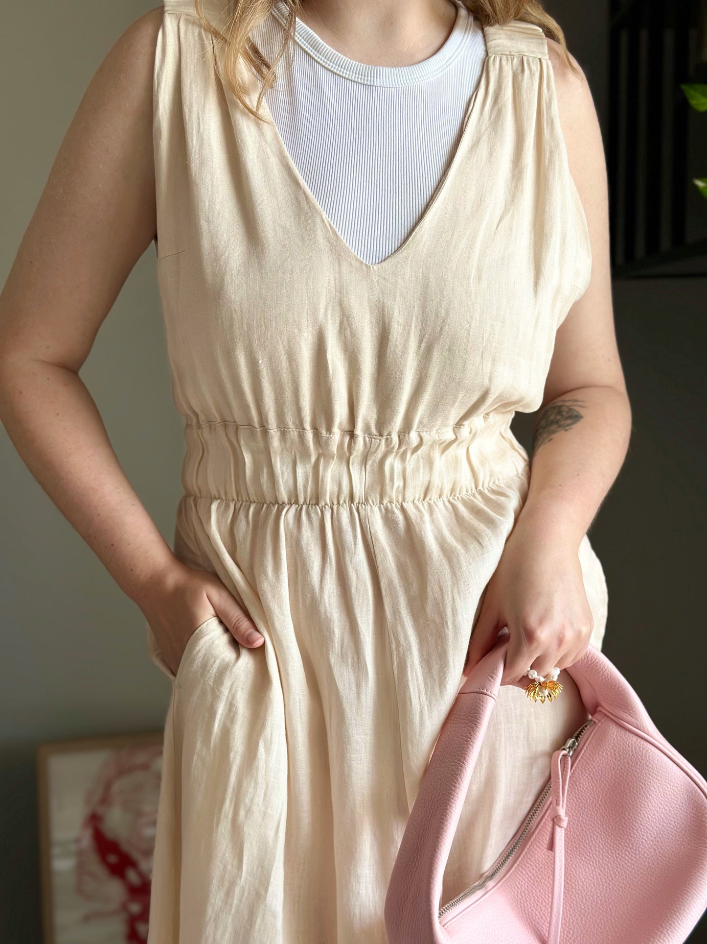 Effortless and airy linen sundress