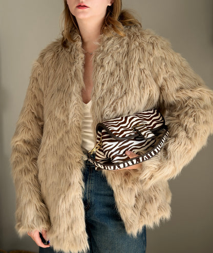 Stylish faux fur jacket from Dorothy Perkins