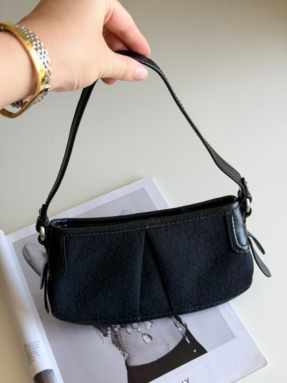 Vintage DKNY black mini baguette bag
