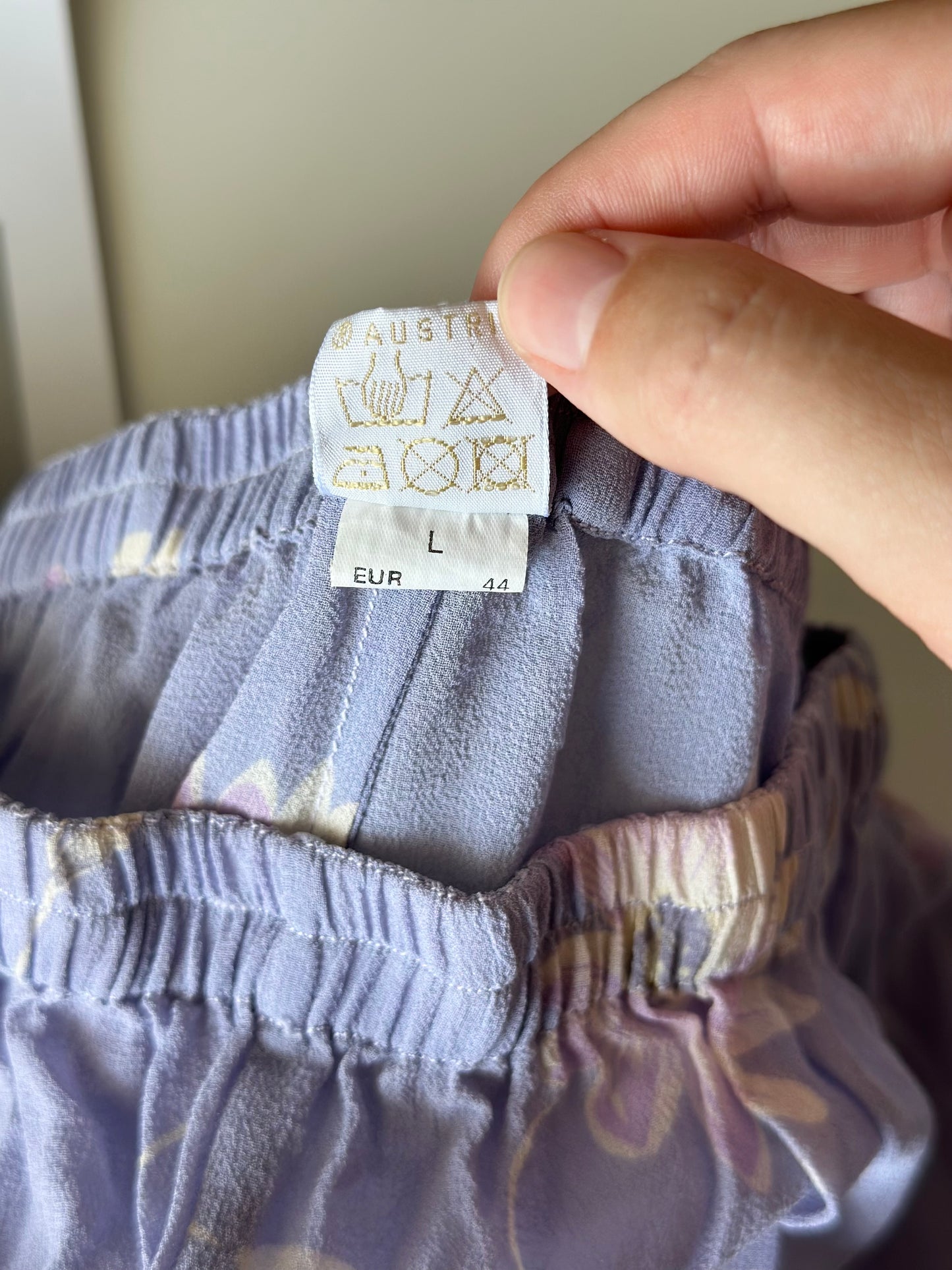 Romantic vintage loungewear silk set by Palmers