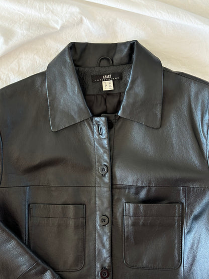 Stunning vintage minimalistic leather jacket