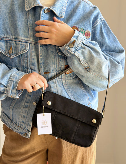 Vintage DKNY black monogram bag