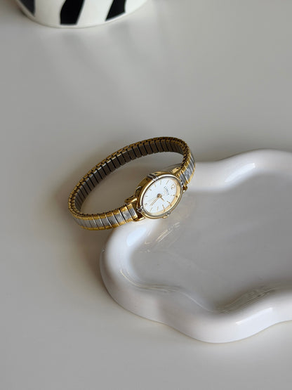 Lovely two-tone Limit watch with engraving on the case back