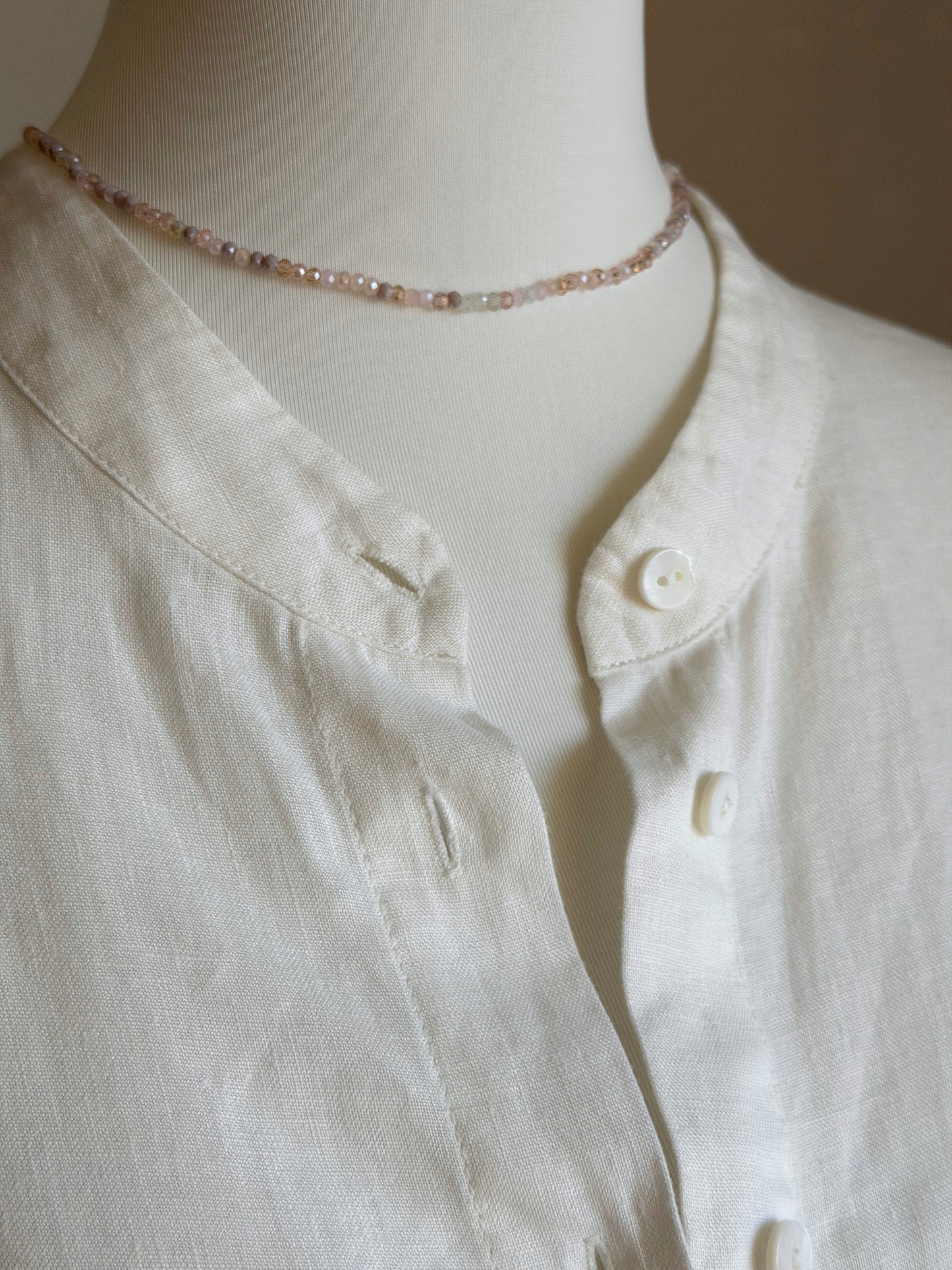 Classic linen blouse in soft white