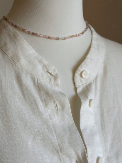Classic linen blouse in soft white