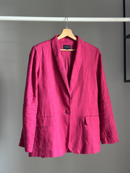 Stunning vintage Caroll blazer in a vibrant fuchsia pink