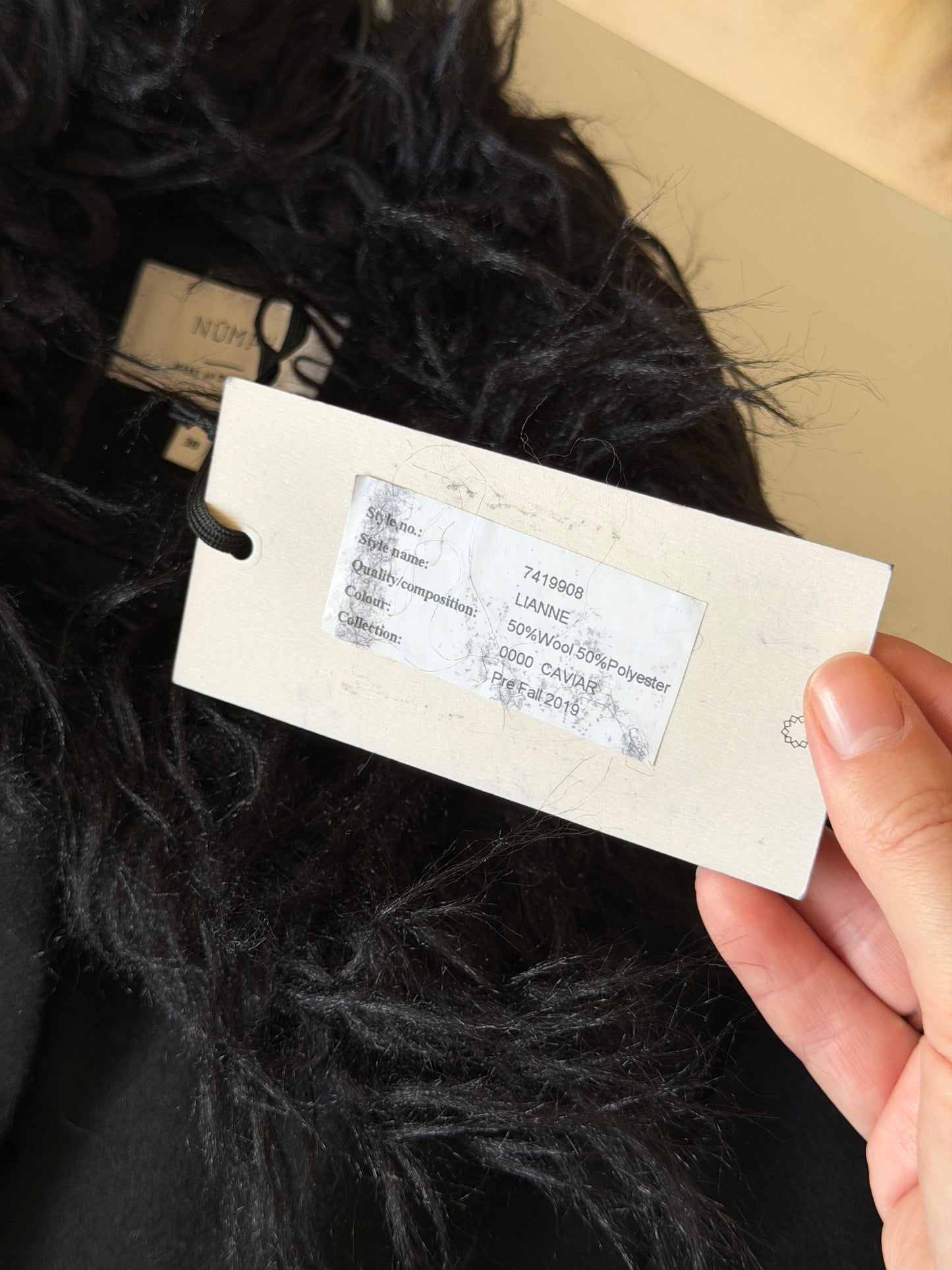 Stylish black wool jacket from NÜMPH