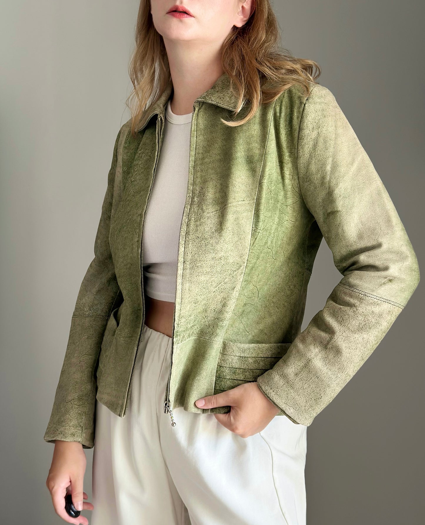 Amazing vintage distressed leather jacket