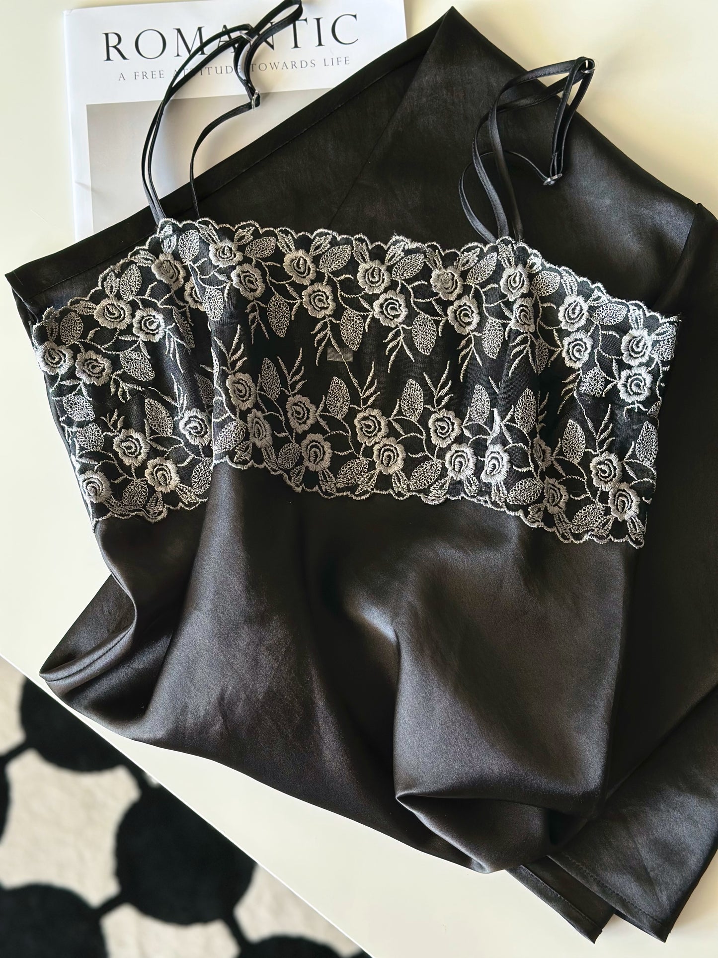 Vintage satin lingerie dress