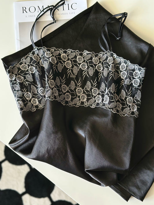 Vintage satin lingerie dress