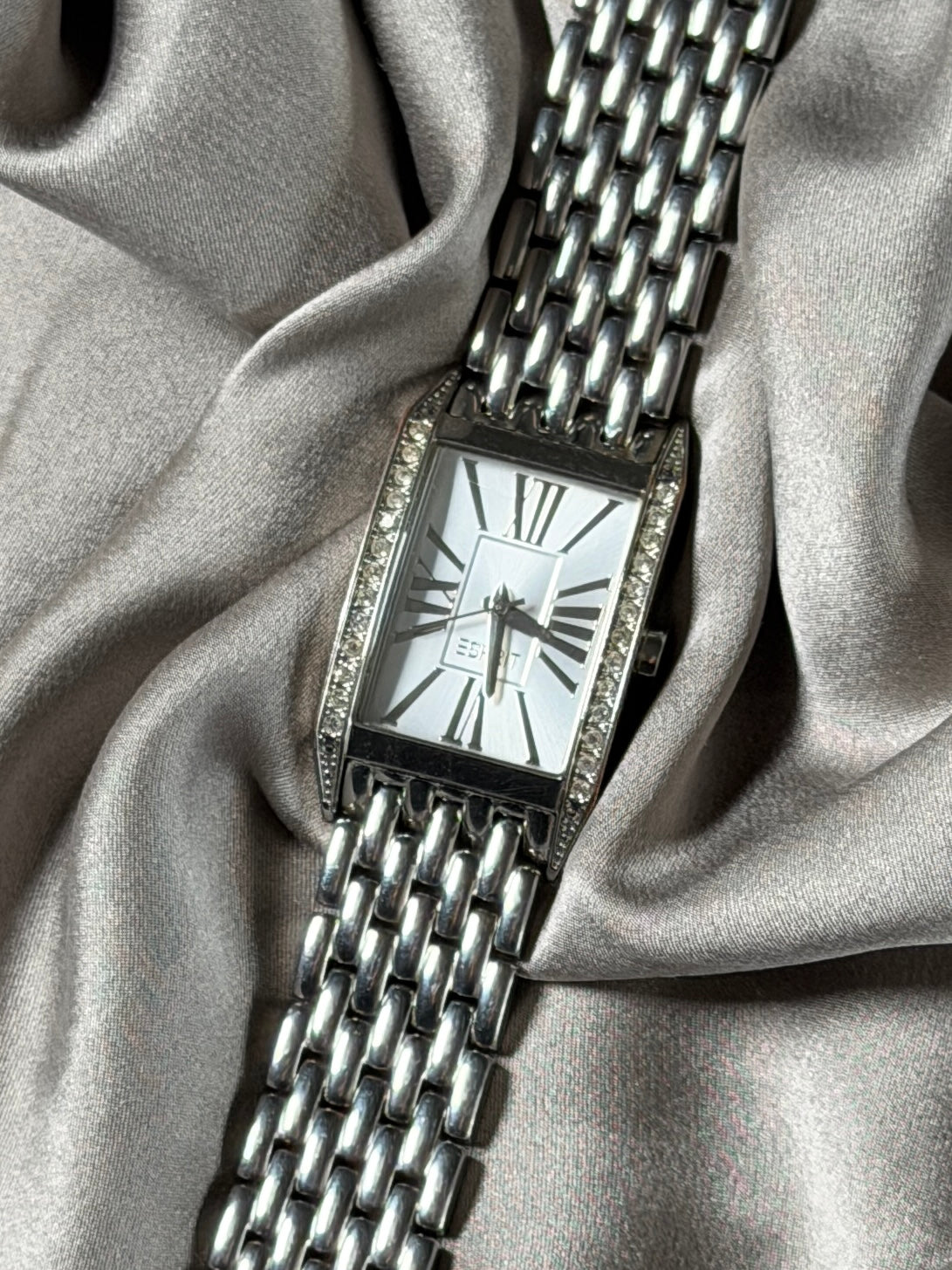 Amazing silver-tone tank watch Esprit