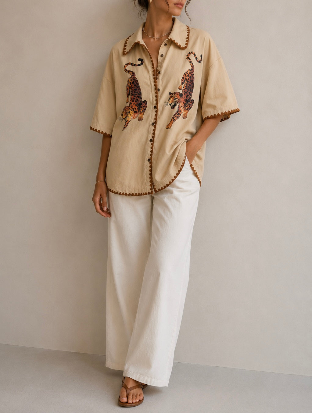 Statement short-sleeve shirt