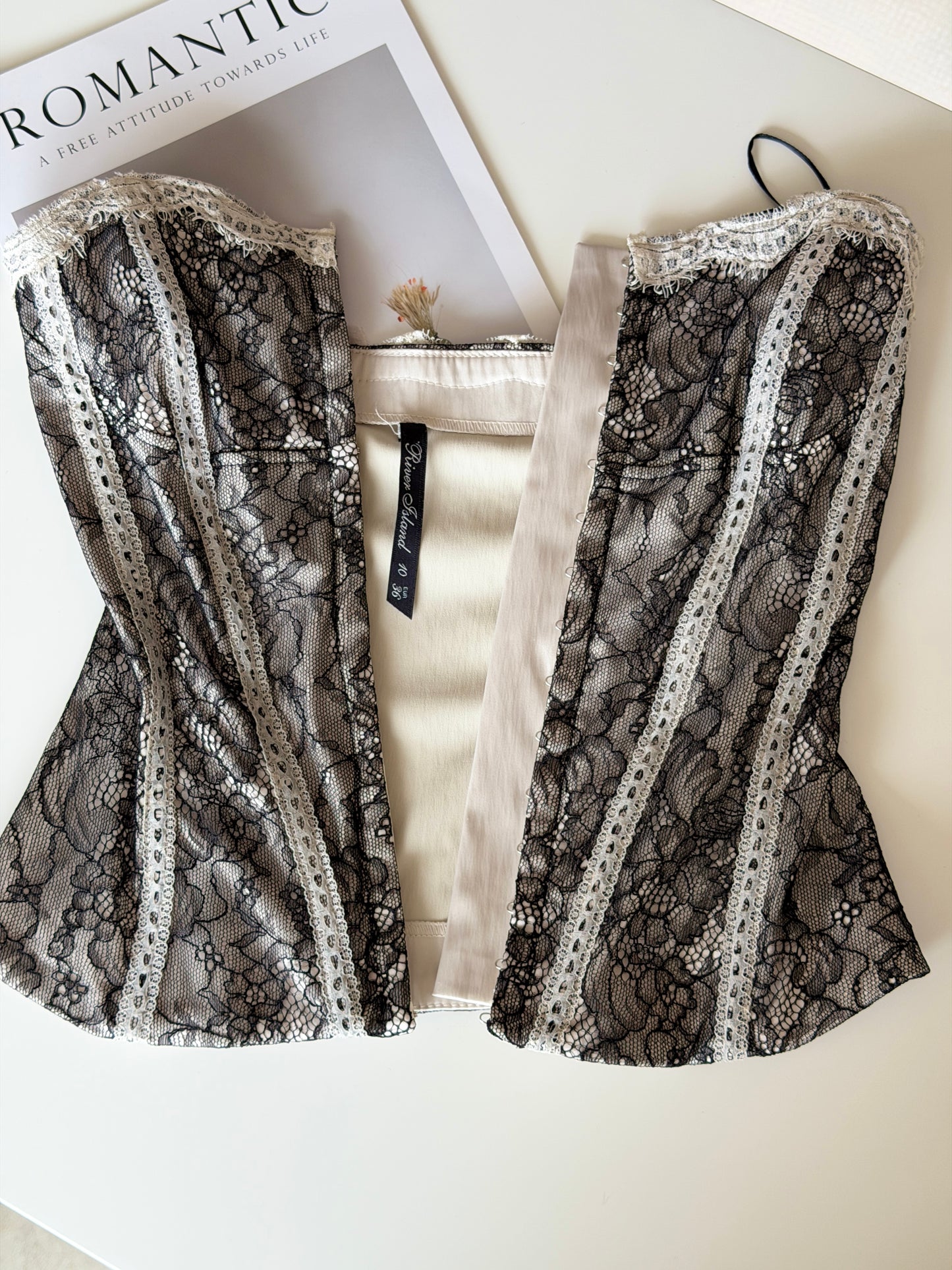 Vintage lace corset