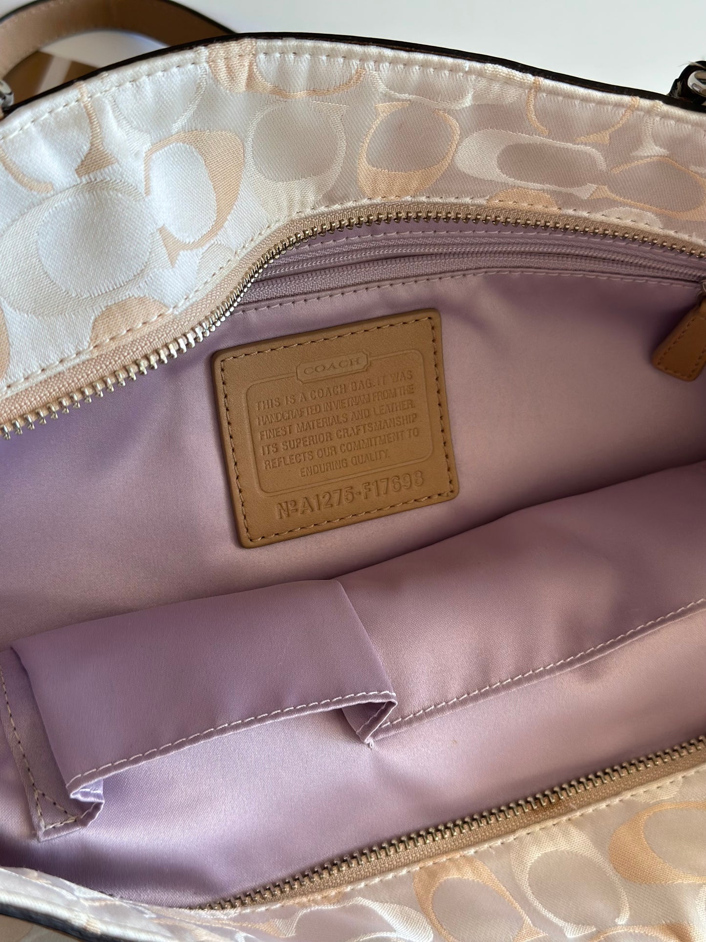 Coach tote bag with iconic “C” monogram