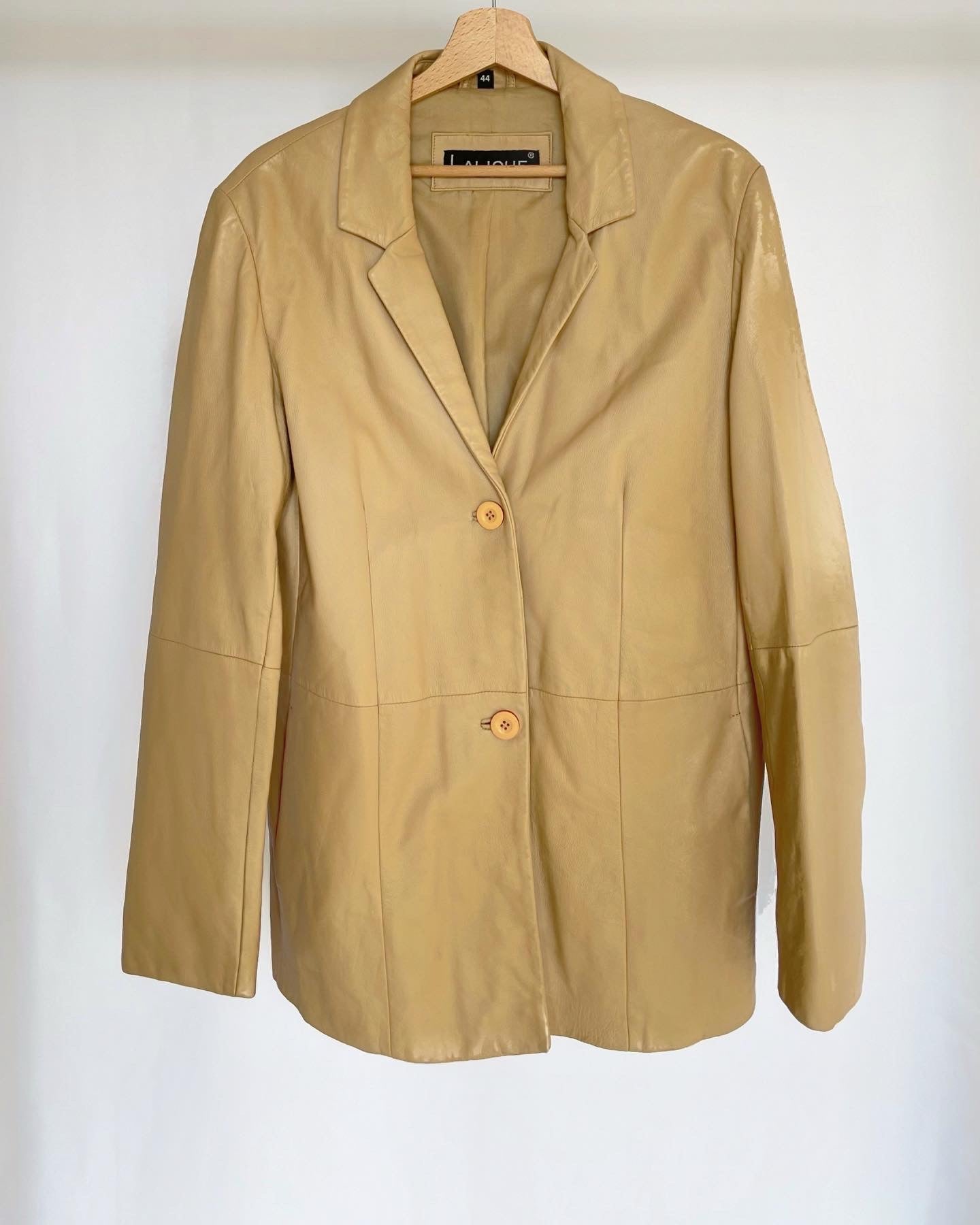 Vintage beige leather jacket