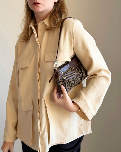 Vintage brown DKNY baguette bag