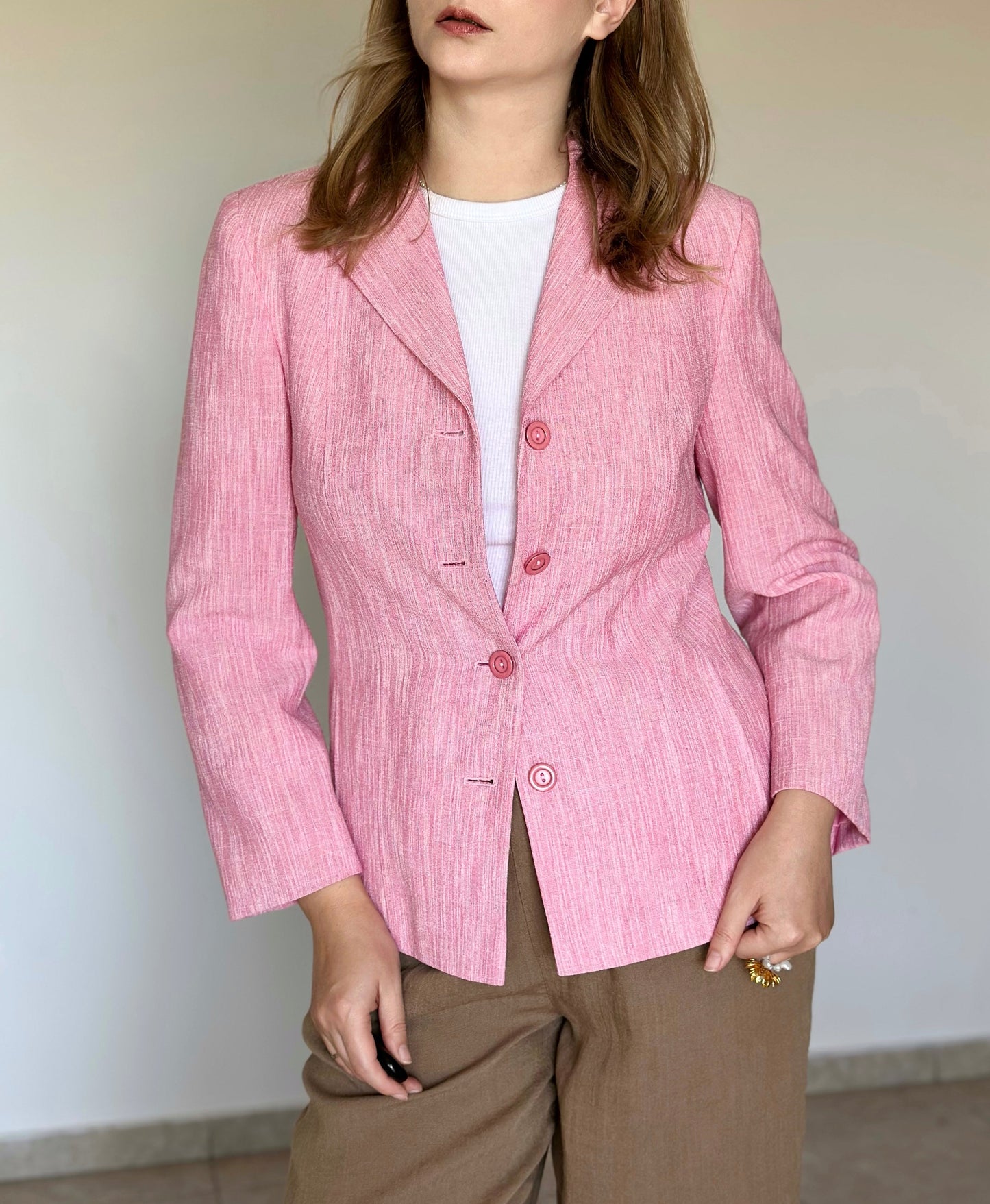 Lovely vintage two-piece pink suit