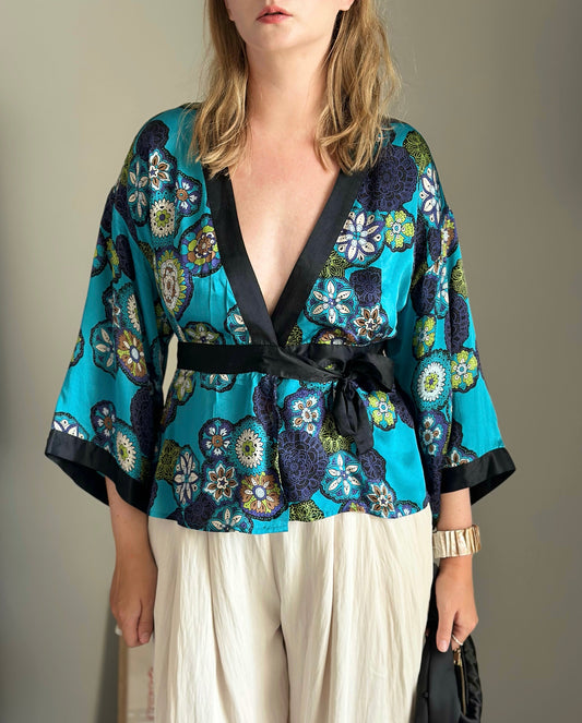 Vintage silk kimono blouse by Spenser Jeremy