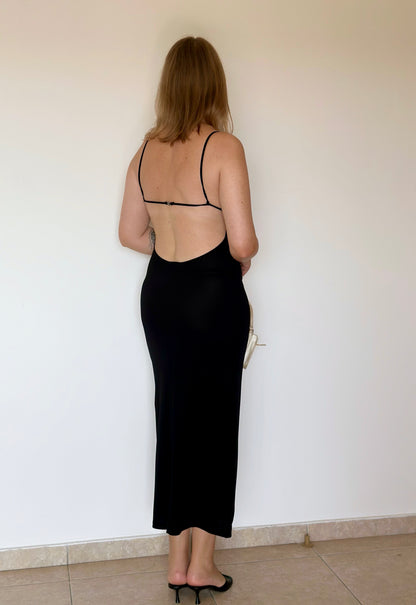 Stunning vintage long dress with open back