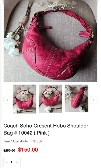 Iconic vintage Coach Soho bag in vibrant fuchsia leather