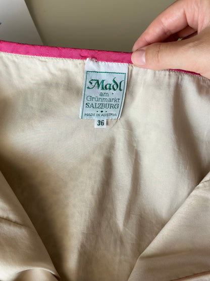 Unique vintage patchwork skirt by Austrian designer