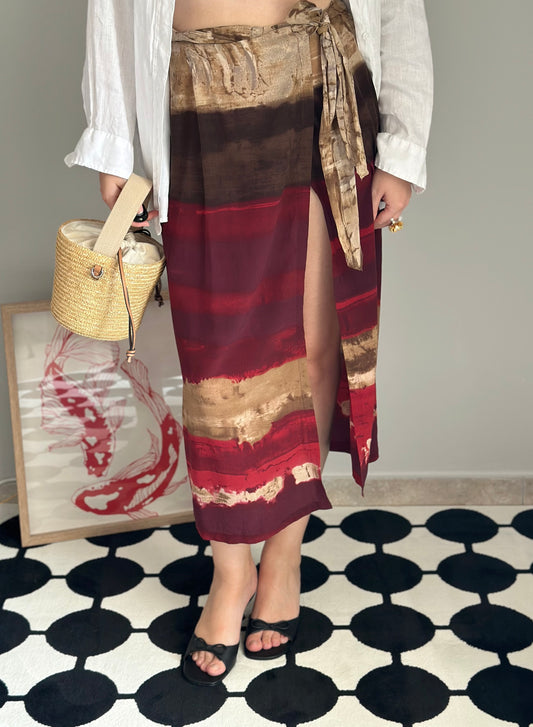 Vintage Max Mara wrap resort skirt from 2000s