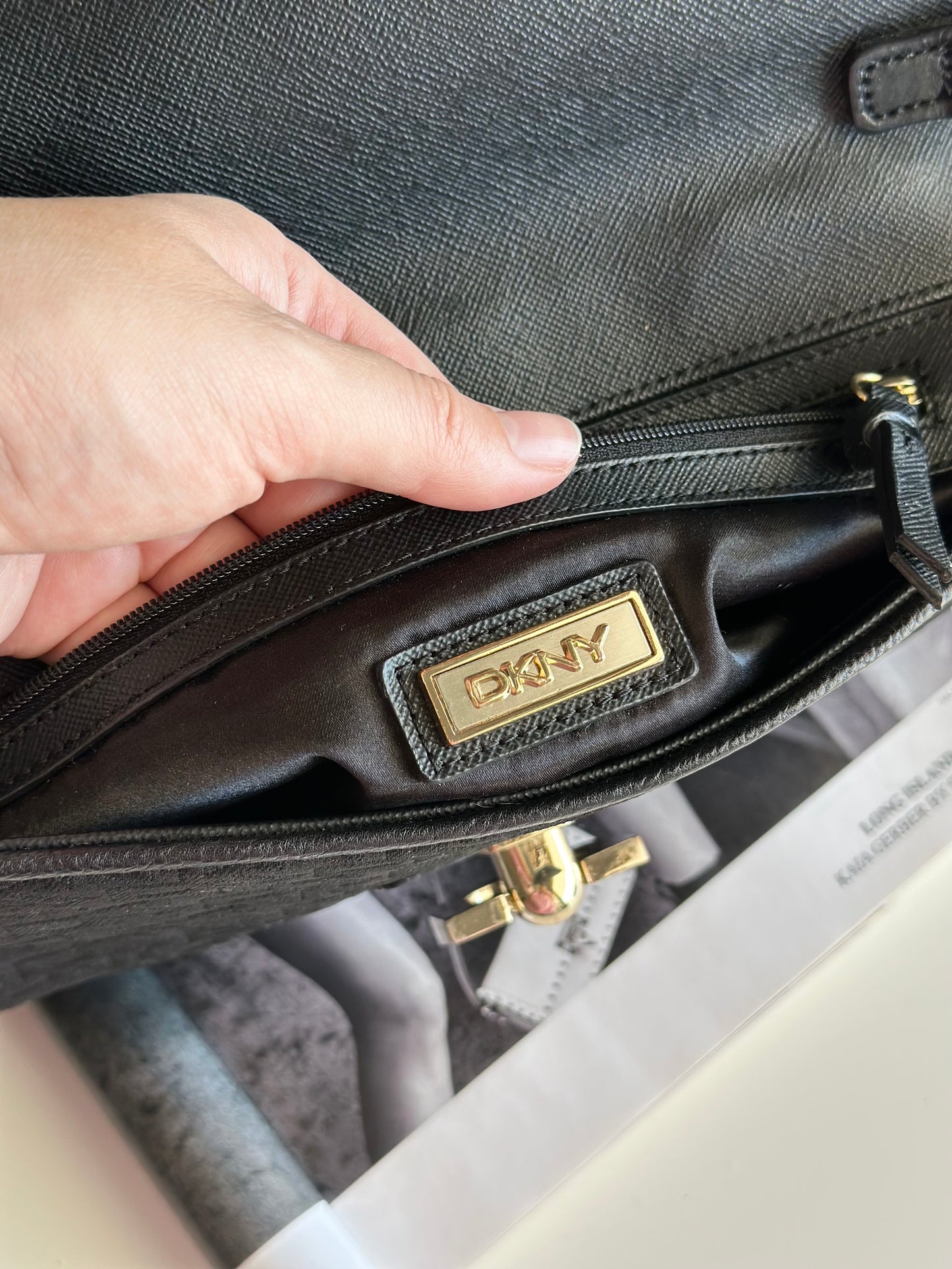 Sophisticated vintage DKNY clutch/shoulder bag