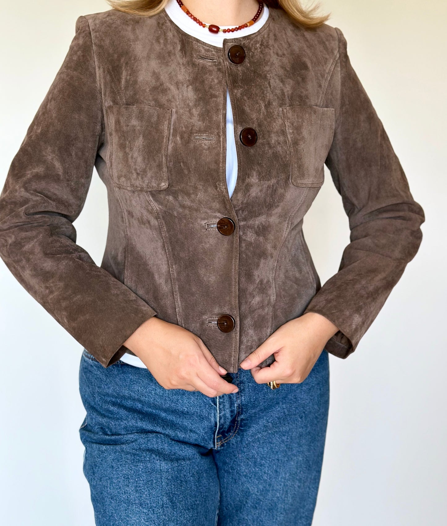 Vintage 100% suede jacket Betty Barclay