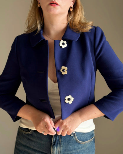Charming 60s-inspired navy blue jacket Hobbs