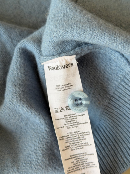 Wool blue cardigan from Woolovers