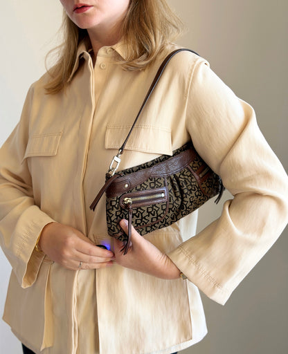 Vintage brown DKNY baguette bag