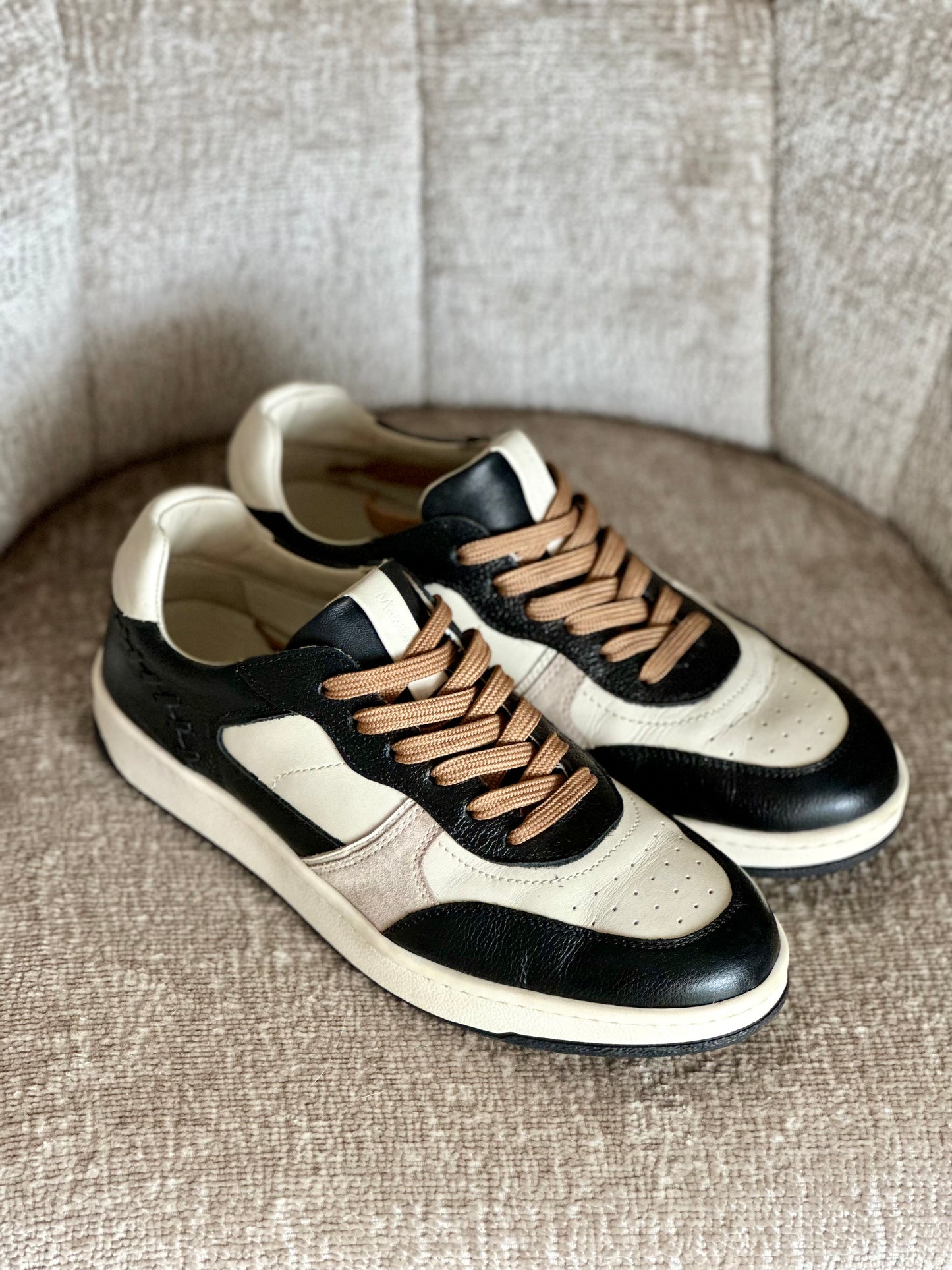 Leather trainers Massimo Dutti