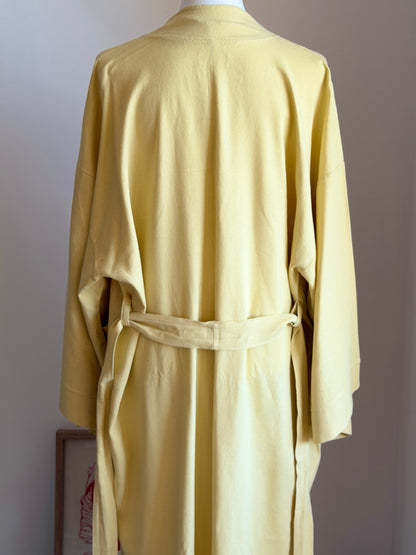 Oversized yellow linen robe