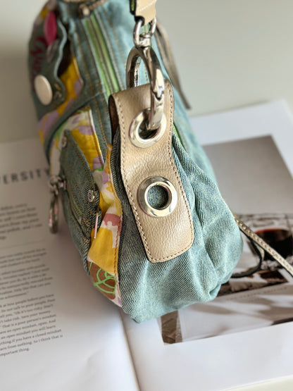 Rare vintage playful denim bag by Guess