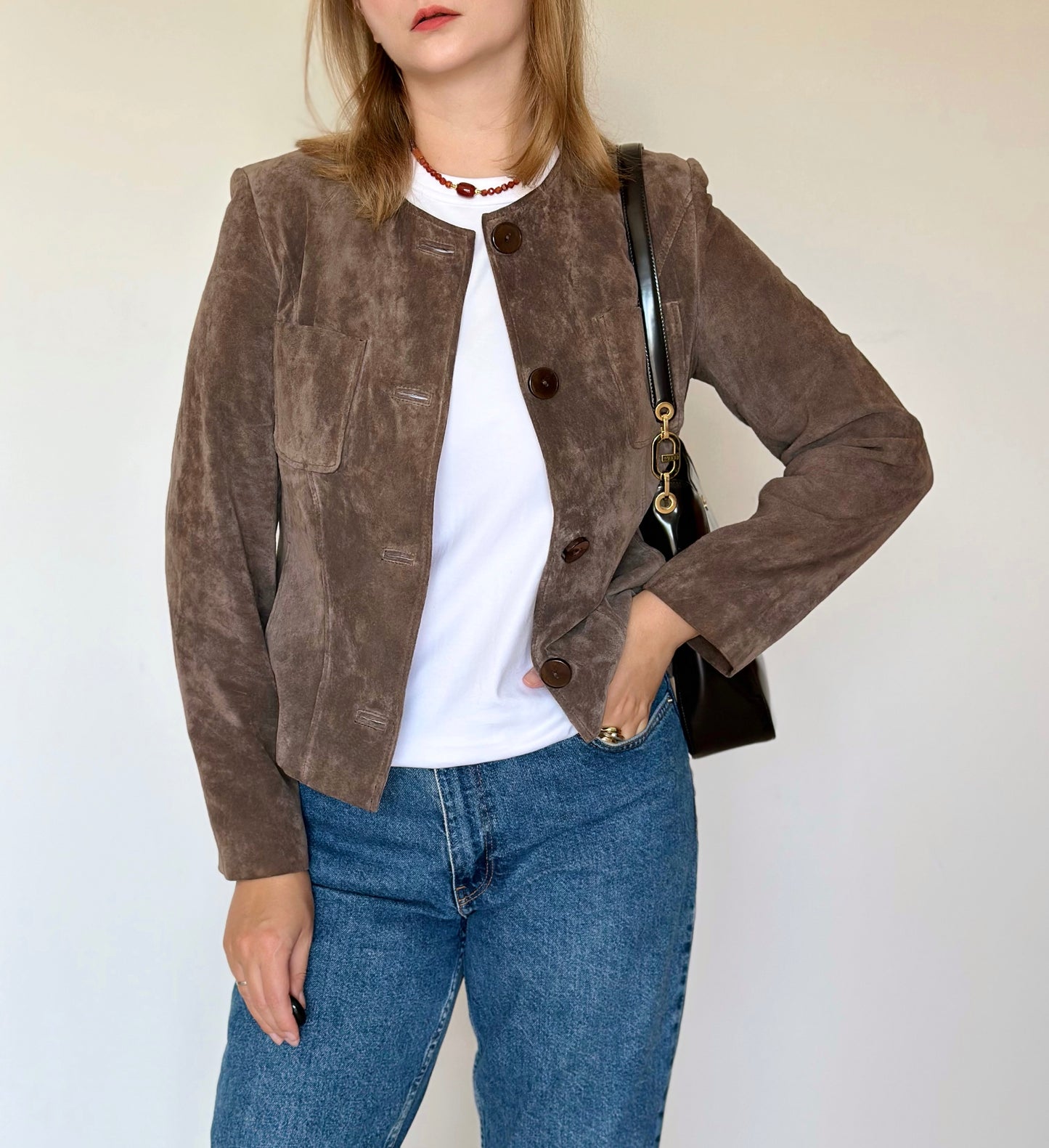 Vintage 100% suede jacket Betty Barclay