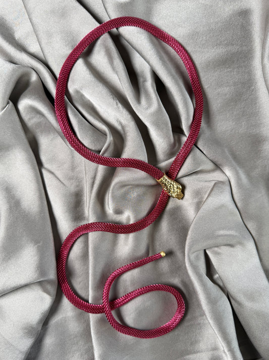 Striking vintage snake belt/necklace