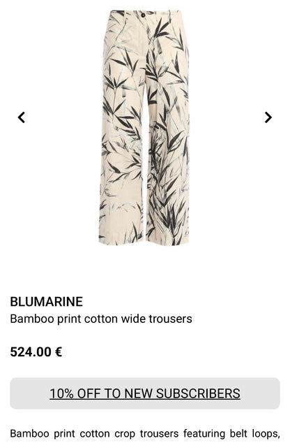 Amazing crop trousers Blumarine