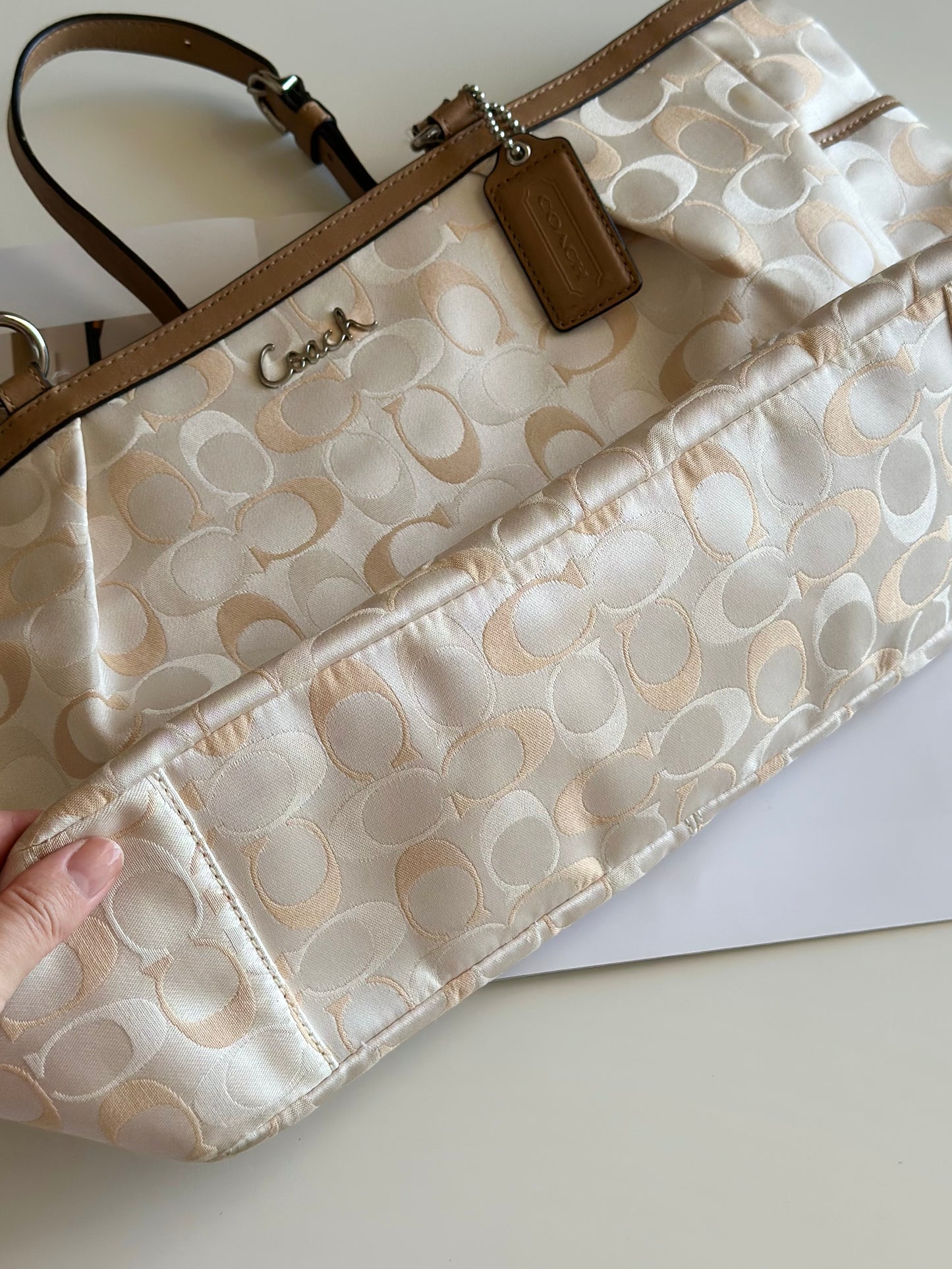 Coach tote bag with iconic “C” monogram